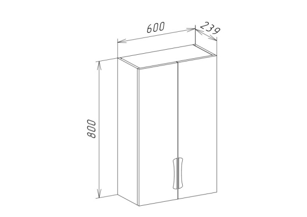 Шкаф подвесной Bellezza Лагуна 60 4642109180045